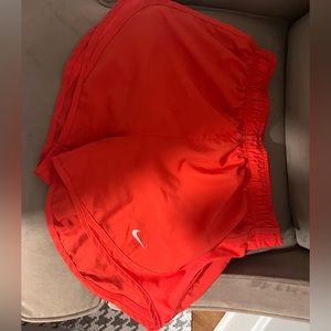 Nike red shorts, size small, perfect condition worn once